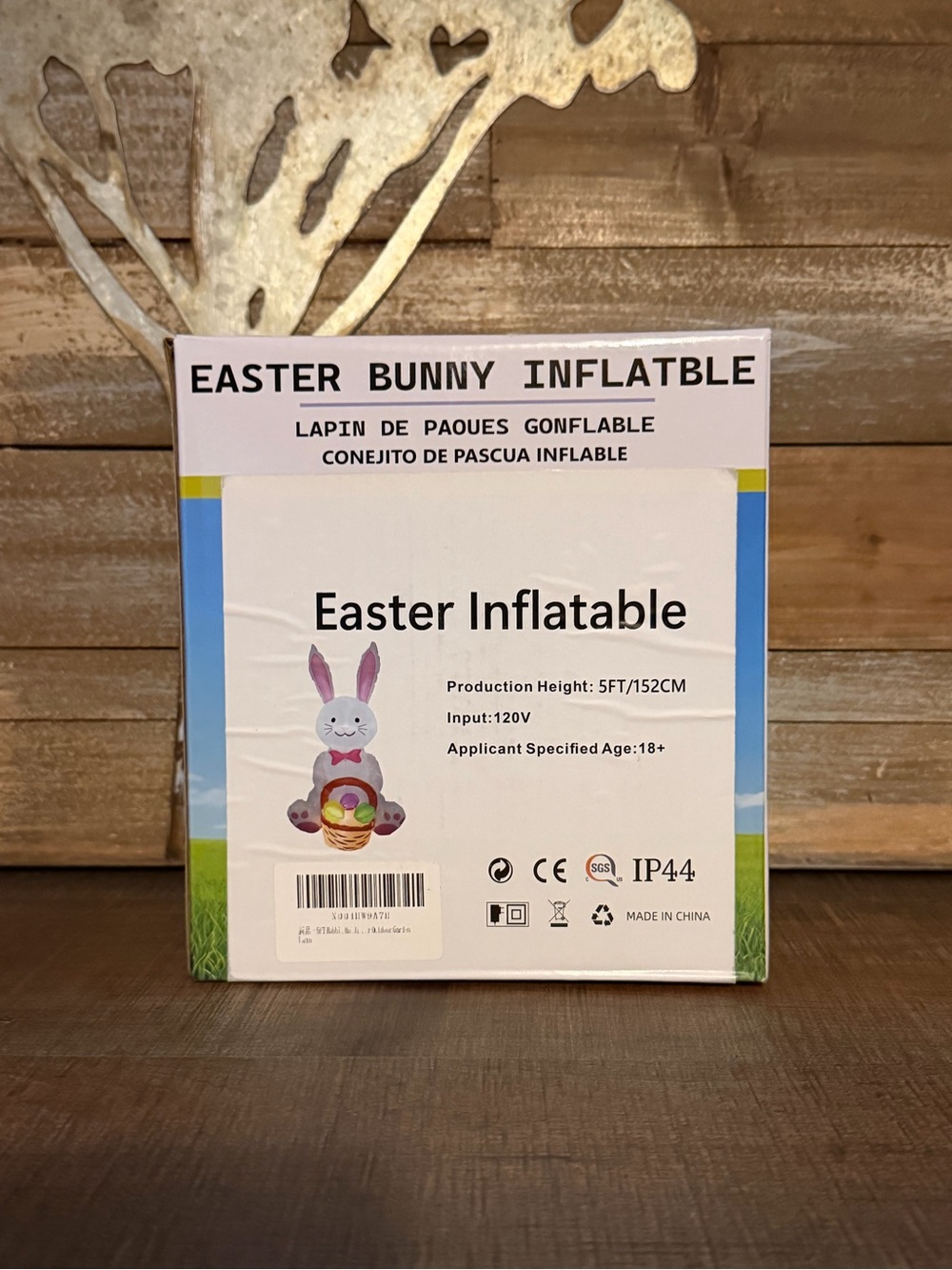 5 Foot Easter Inflatable Bunny - White Easter Bunny Inflatable